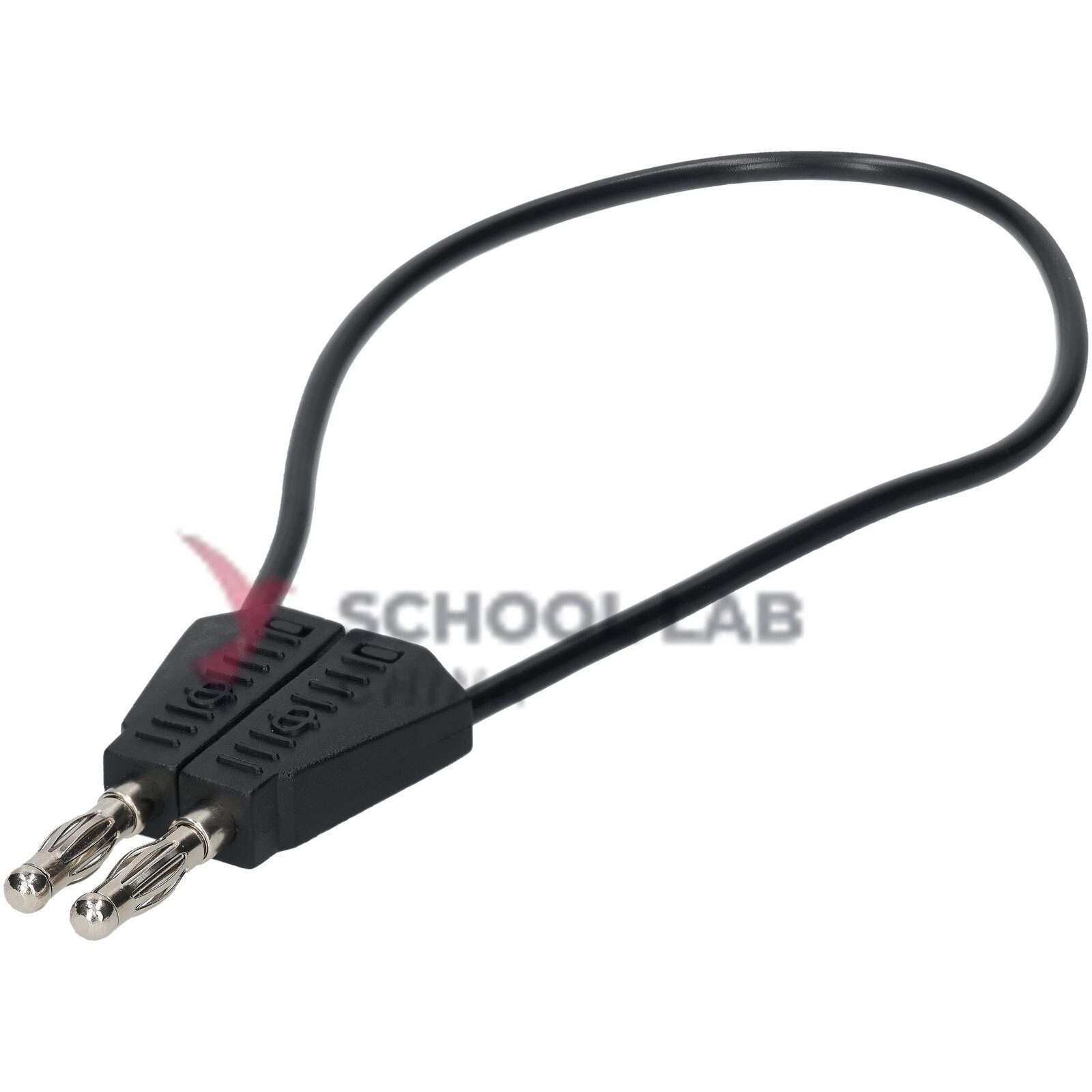 4mm Stackable Plug Lead: Black, 100mm